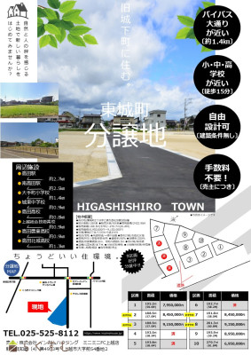 上越売買不動産　上越市東城町2丁目　分譲地　